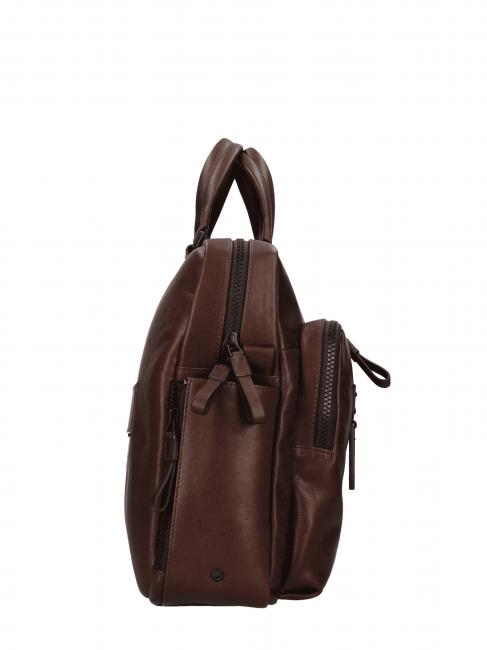 CAMPIONARIO - HARPER Malet&iacute;n para port&aacute;til de 15,6", en piel pelo oscuro - Maletines de Trabajo