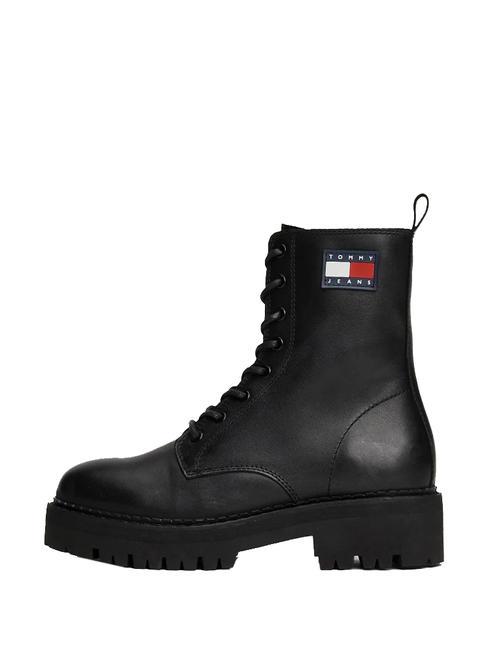 TOMMY JEANS Urban Lace Up Botines de piel NEGRO - Zapatos Mujer
