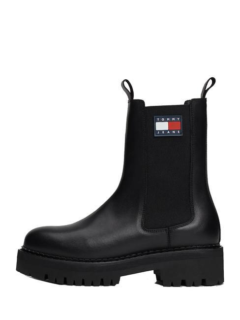 TOMMY JEANS Urban Chelsea Botines de piel NEGRO - Zapatos Mujer
