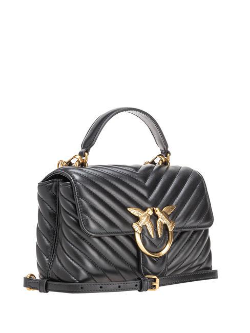LOVE LADY PUFF Mini bolso de mano, con bandolera negro-oro antiguo - Bolsos Mujer