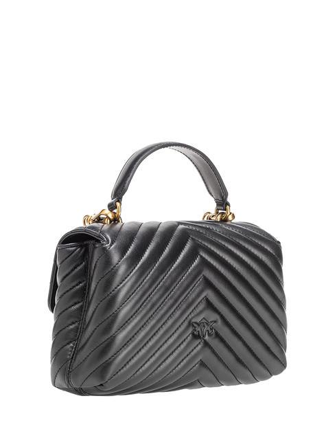 LOVE LADY PUFF Mini bolso de mano, con bandolera negro-oro antiguo - Bolsos Mujer