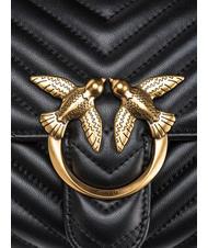 PINKO LOVE LADY PUFF Mini bolso de mano, con bandolera negro-oro antiguo - Bolsos Mujer - 4