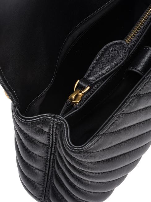 LOVE LADY PUFF Mini bolso de mano, con bandolera negro-oro antiguo - Bolsos Mujer