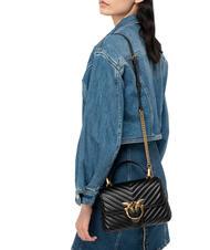 PINKO LOVE LADY PUFF Mini bolso de mano, con bandolera negro-oro antiguo - Bolsos Mujer - 6