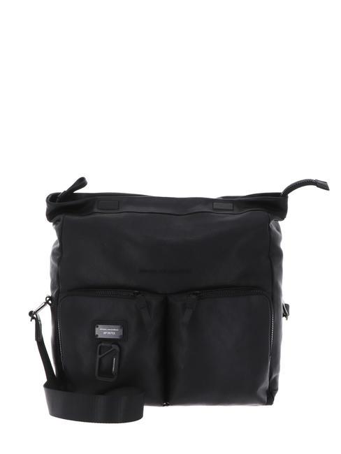CAMPIONARIO - HARPER  Messenger para PC de 13", en cuero negro - Maletines de Trabajo