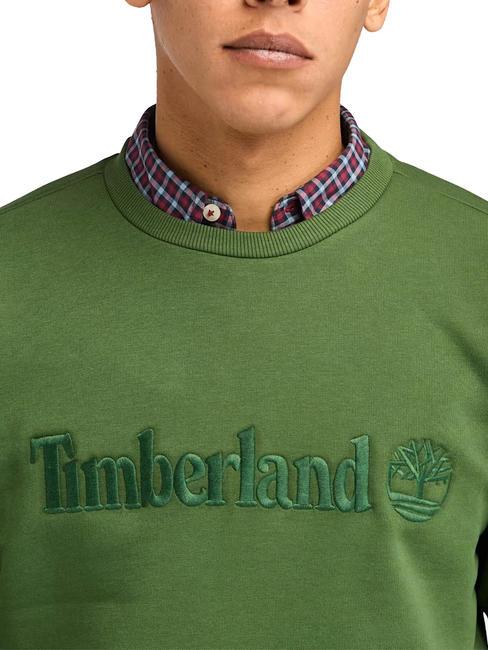 EMBROIDERY TONAL Sudadera con cuello redondo negro/verde bosque - Sudaderas