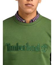 TIMBERLAND EMBROIDERY TONAL Sudadera con cuello redondo negro/verde bosque - Sudaderas - 3