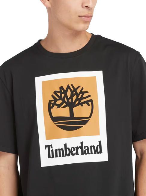 STACK LOGO Camiseta de algodón NEGRO - camiseta