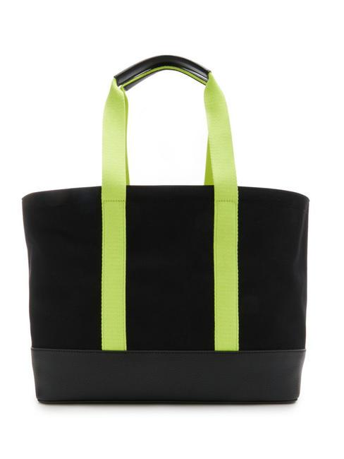 FREE TIME  Comprador de lona negro - Bolsos Mujer