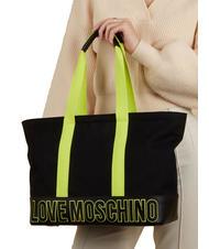 LOVE MOSCHINO FREE TIME  Comprador de lona negro - Bolsos Mujer - 5