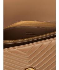 PINKO CLASSIC LOVE ONE Bolso de napa galleta de jengibre-oro antiguo - Bolsos Mujer - 3