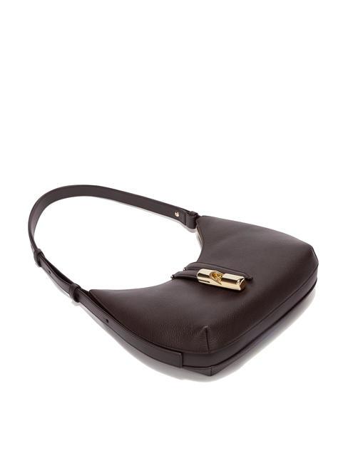 GOCCIA Bolso bandolera de piel martillada chocolate - Bolsos Mujer