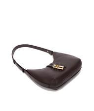 FURLA GOCCIA Bolso bandolera de piel martillada chocolate - Bolsos Mujer - 4