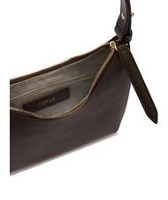 FURLA GOCCIA Bolso bandolera de piel martillada chocolate - Bolsos Mujer - 5