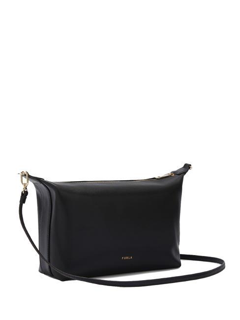 NUVOLA Bolso bandolera mini de piel negro - Bolsos Mujer