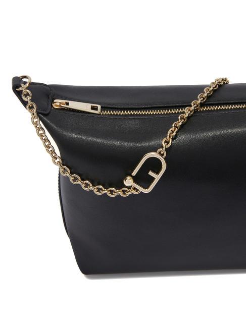 NUVOLA Bolso bandolera mini de piel negro - Bolsos Mujer