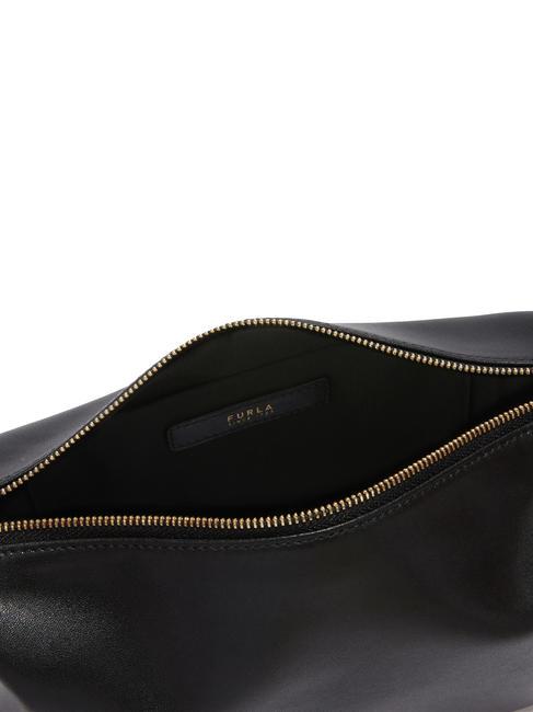 NUVOLA Bolso bandolera mini de piel negro - Bolsos Mujer