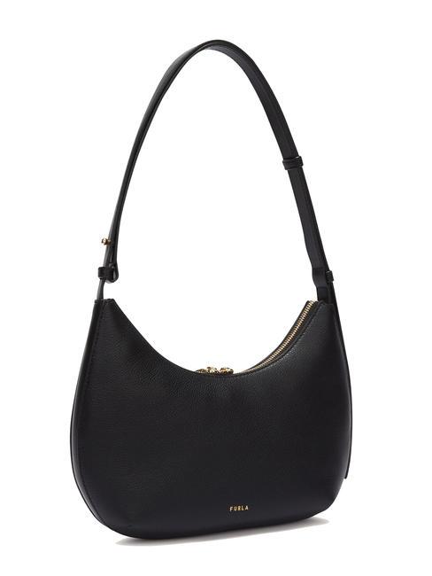 GOCCIA Bolso bandolera de piel martillada negro - Bolsos Mujer