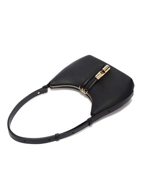 GOCCIA Bolso bandolera de piel martillada negro - Bolsos Mujer