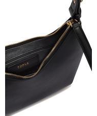 FURLA GOCCIA Bolso bandolera de piel martillada negro - Bolsos Mujer - 5
