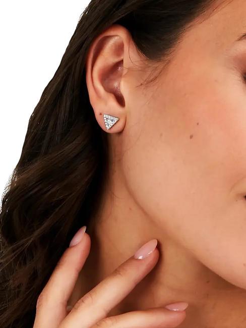 TRILLIANT Pendientes triangulares con circonitas SILVER - Pendientes