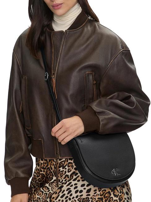 CK JEANS MINIMAL MONOGRAM Mini bolso de hombro pvh negro - Bolsos Mujer