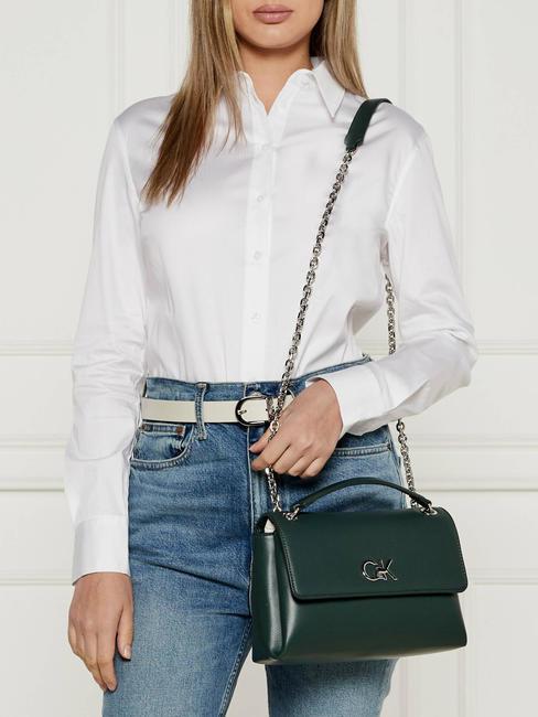 RE-LOCK  Bolso de hombro/bandolera verde palma - Bolsos Mujer