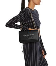 CALVIN KLEIN SCULPTED Convertible Bolso de hombro/bandolera negro/neutro - Bolsos Mujer - 5