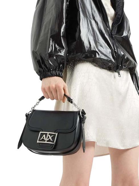 A|X BUCKLE Bolso mini redondo con bandolera negro - Bolsos Mujer