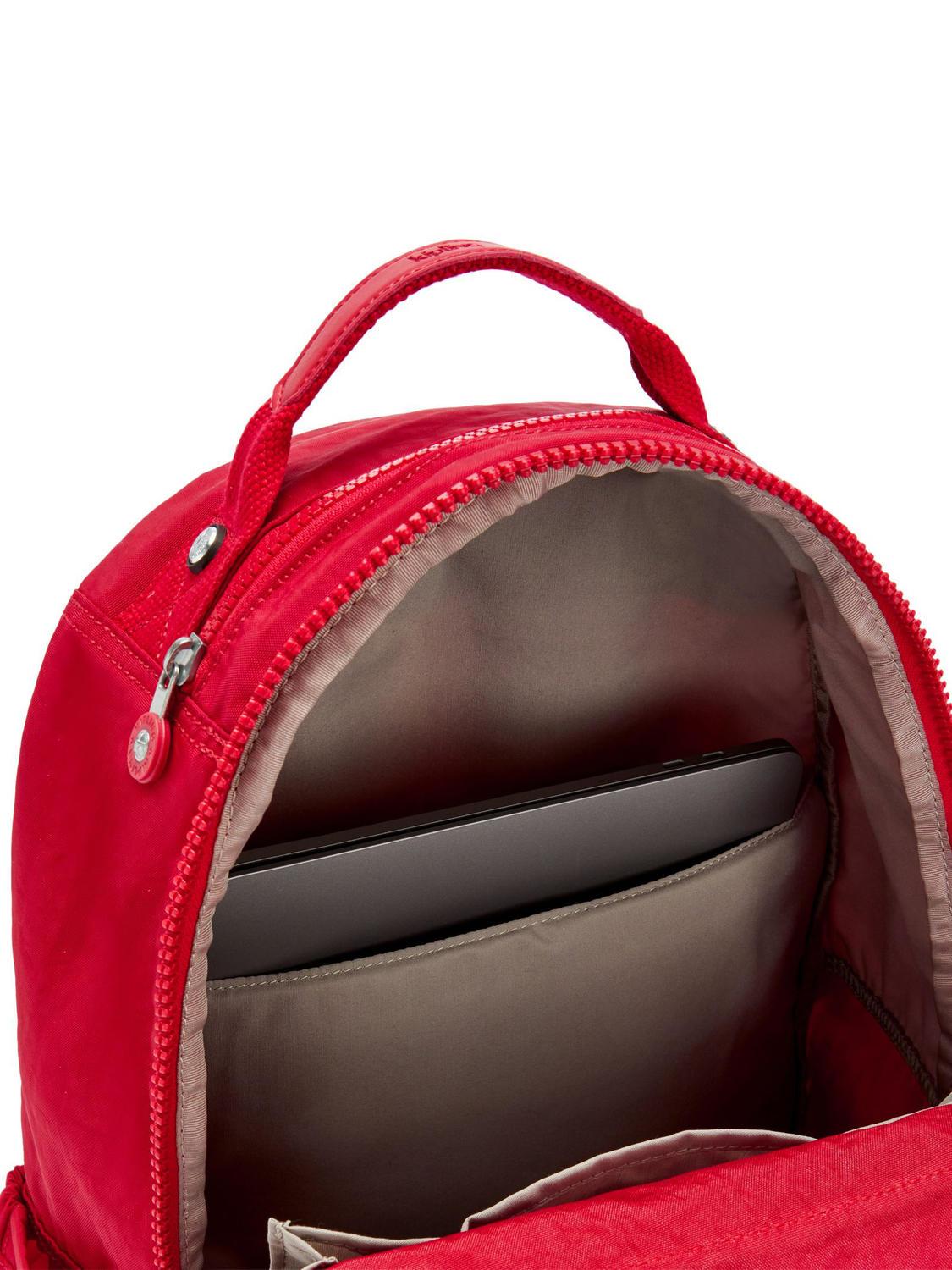 Kipling Seoul Mochila Grande Colorete Rojo Compra A Precios De Outlet