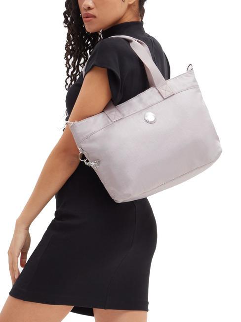COLISSA S Bolso tote con bandolera plata brillante - Bolsos Mujer