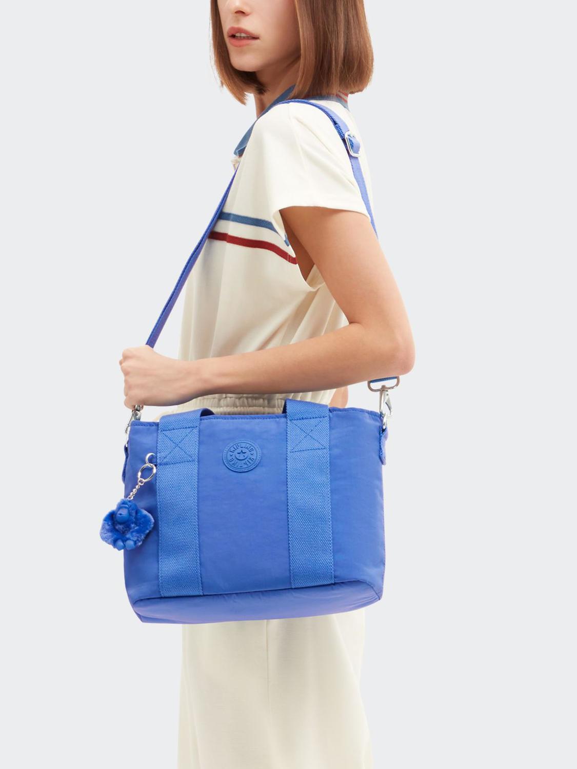 Kipling Minta M Bolso Tote Mediano Con Bandolera Azul Habana