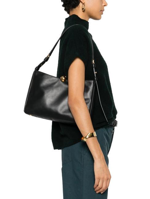 SFERA SOFT  Bolso bandolera de piel negro - Bolsos Mujer