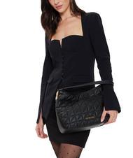 LOVE MOSCHINO CLICK HEART  Bolso de hombro, con bandolera negro - Bolsos Mujer - 5