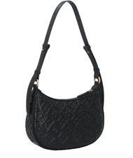 PINKO HALF MOON MINI  Bolso bandolera, en piel. negro-oro antiguo - Bolsos Mujer - 2
