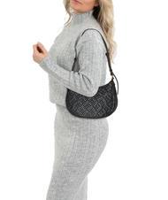 PINKO HALF MOON MINI  Bolso bandolera, en piel. negro-oro antiguo - Bolsos Mujer - 4