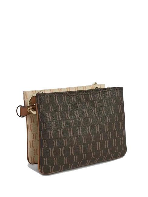 MONOGRAM  Bolso bandolera doble marrón oscuro / crema - Bolsos Mujer