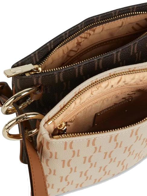 MONOGRAM  Bolso bandolera doble marrón oscuro / crema - Bolsos Mujer