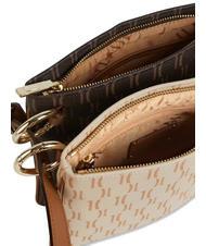 ALVIERO MARTINI PRIMA CLASSE MONOGRAM  Bolso bandolera doble marrón oscuro / crema - Bolsos Mujer - 4
