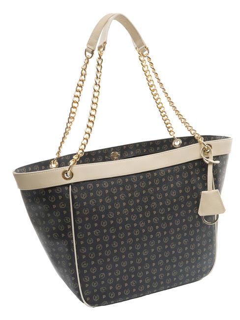 HERITAGE Bolso bandolera transformable Negro / marfil - Bolsos Mujer