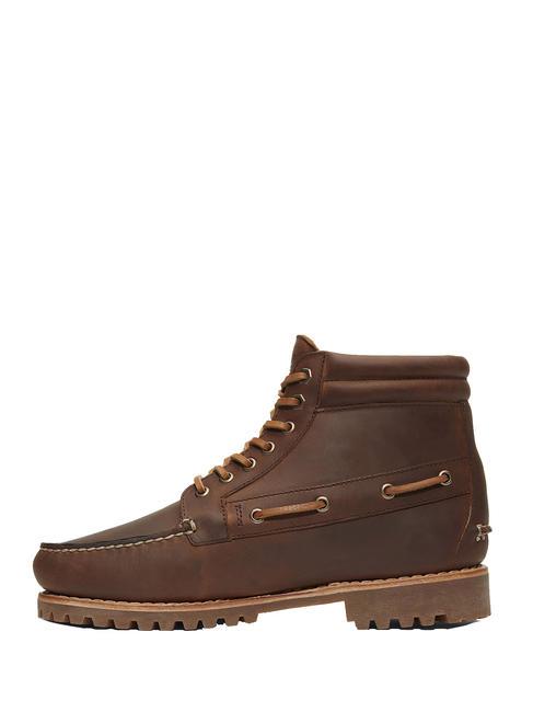 AUTHENTIC Lace Up Botines de piel marr&oacute;n - Zapatos Hombre