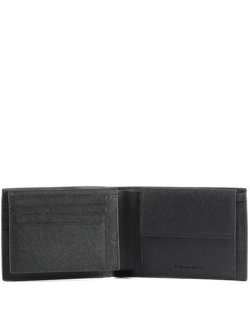 Cartera CUADRADO NEGRO, en cuero negro - Carteras Hombre