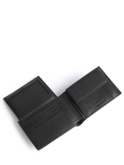 Cartera CUADRADO NEGRO, en cuero negro - Carteras Hombre
