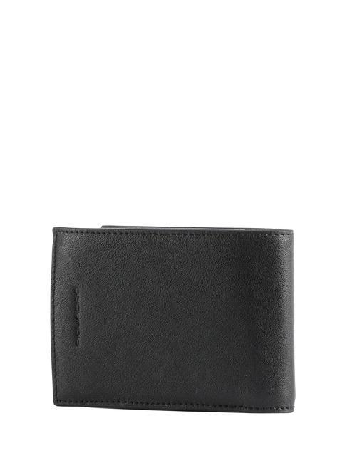 Cartera CUADRADO NEGRO, en cuero negro - Carteras Hombre