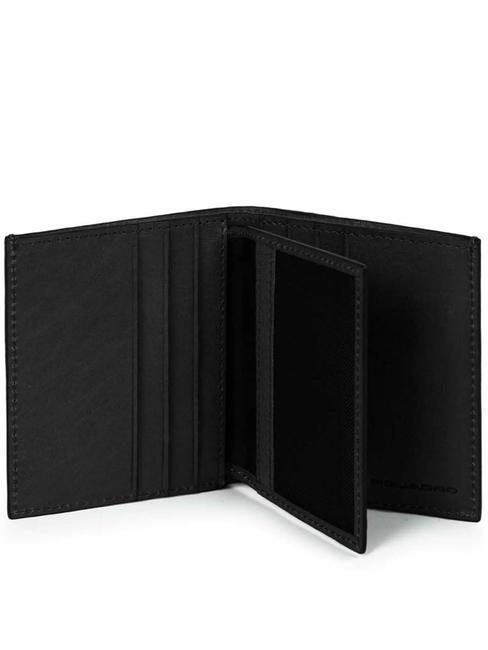 BLACK SQUARE  Cartera vertical de piel negro - Carteras Hombre