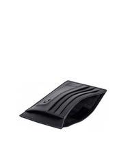 PIQUADRO BLACK SQUARE Tarjetero plano de piel negro - Carteras Hombre - 3