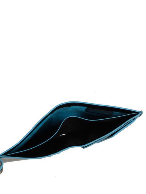 BLUE SQUARE  Cartera de piel con logo metalizado. negro - Carteras Hombre