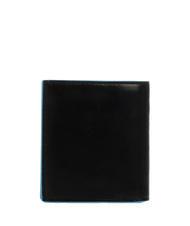 PIQUADRO BLUE SQUARE  Cartera de piel con logo metalizado. negro - Carteras Hombre - 5