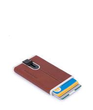 PIQUADRO  NEGRO CUADRADO Tarjetero met&aacute;lico forrado en piel CUERO - Carteras Hombre - 2