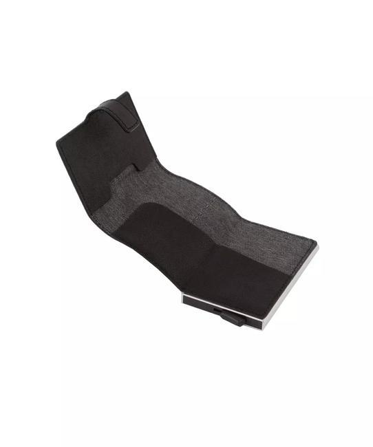 BLACK SQUARE Tarjetero de piel negro - Carteras Hombre
